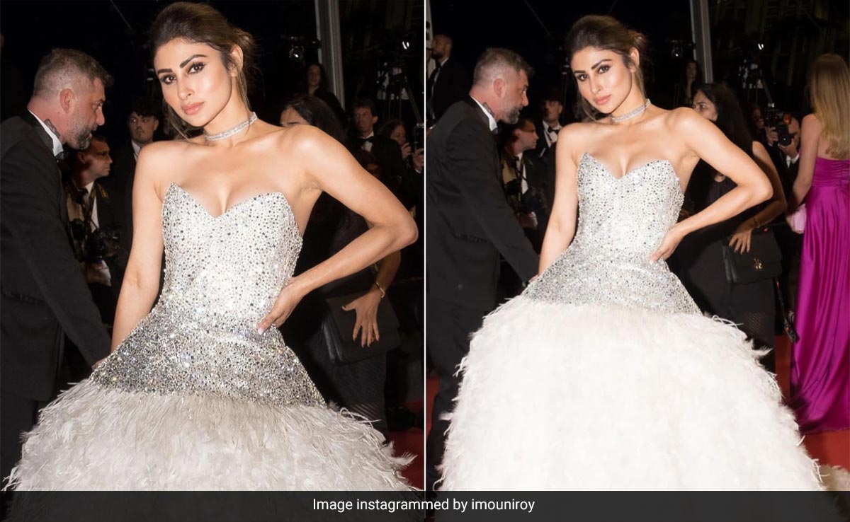 Cannes 2023: For Her Red Carpet Debut, Mouni Roy Looked Like A Modern Day Princess In A White Feathered Gown