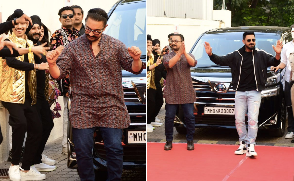 Aamir Khan Breaks Into A Bhangra With Gippy Grewal At <i>Carry On Jatta 3</i> Trailer Launch - Watch