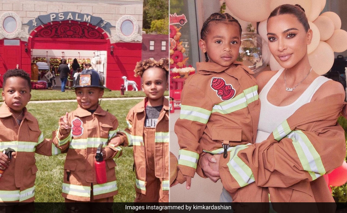 Watch: Kim Kardashian Throws Grand Firefighter-Themed Party For Son Psalm's 4th Birthday