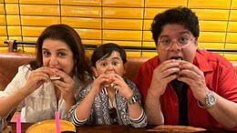 Farah Khan Devours <i>Burgiir</i> At Abdu Rozik's New Restaurant