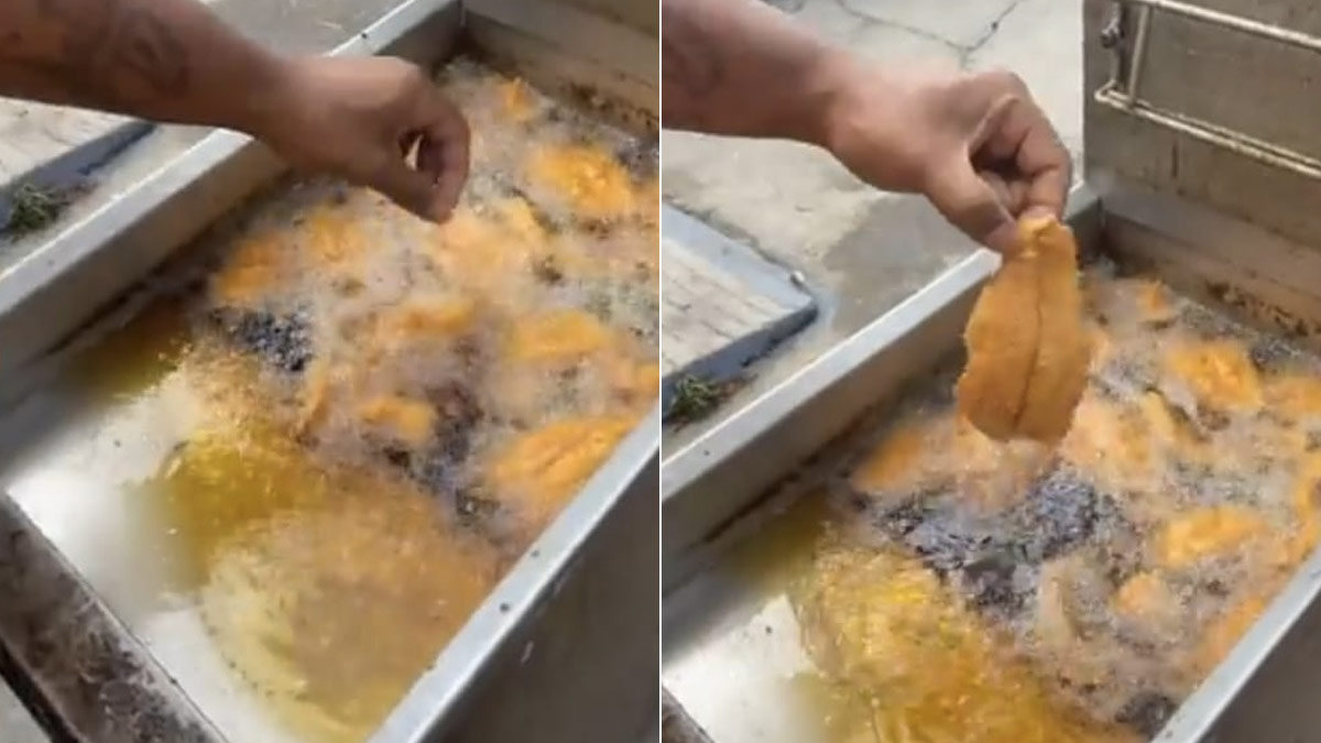 Viral Video: Man Uses Bare Hands To Lift Fritters Out Of Hot Oil, Internet Shocked