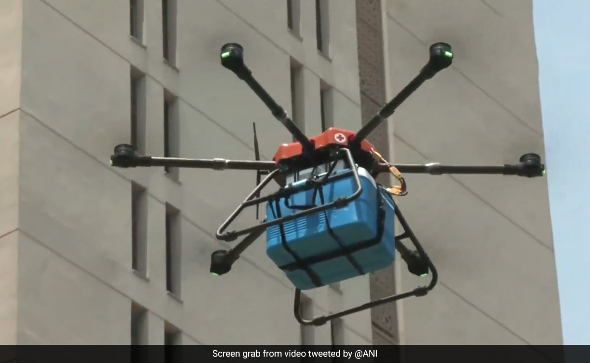In A First, Blood Bags Delivered By Drones In Noida