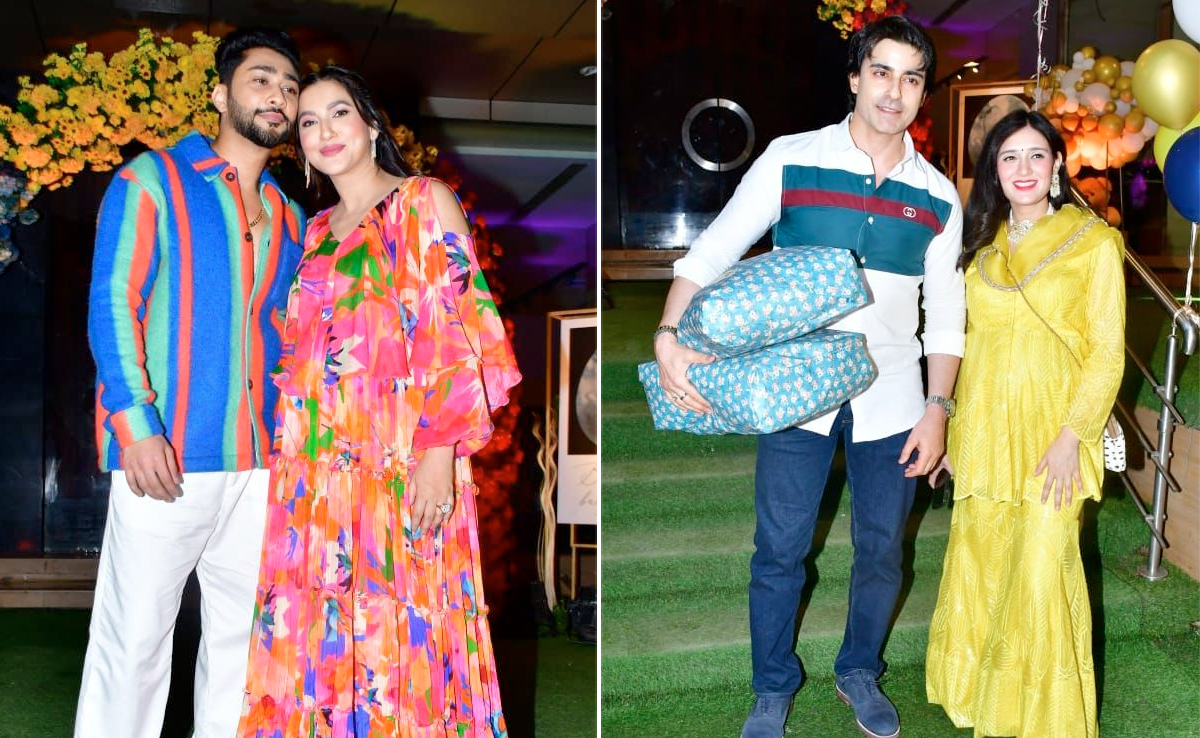 Pics: At Gauahar Khan's Baby Shower, Gautam Rode, Pankhuri Awasthy And Others Mark Their Presence