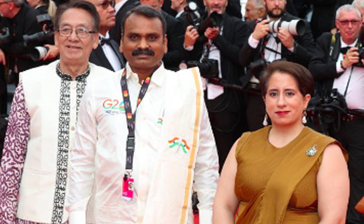 Cannes 2023: Guneet Monga Is "Back Home" At The French Riviera In A Radiant Golden Saree