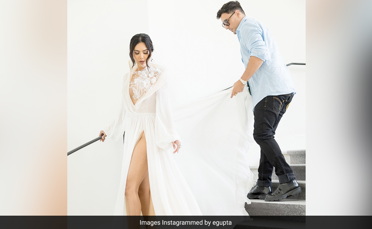 Cannes 2023: How Esha Gupta Got Red Carpet-Ready. See Her BTS Pics