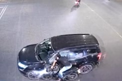 CCTV Captures Deadly Delhi Accident, Man Carried On Car Roof For 3 km CCTV Captures Deadly Delhi Accident, Man Carried On Car Roof For 3 km