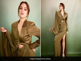 Sonakshi Sinha's Olive Cutout Maxi Dress Makes A Roaring Entry For Summertime Sonakshi Sinha's Olive Cutout Maxi Dress Makes A Roaring Entry For Summertime