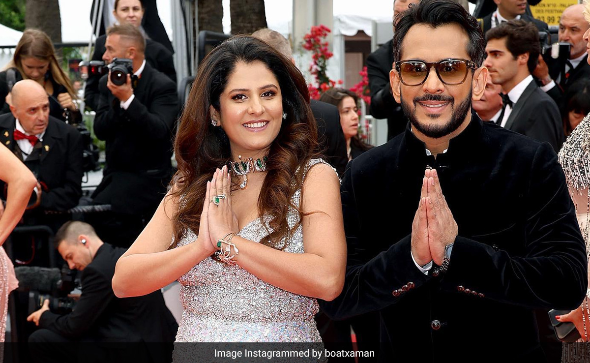 Cannes 2023: <i>Shark Tank</i> Judge Aman Gupta Makes Red Carpet Debut With Wife Priya Dagar