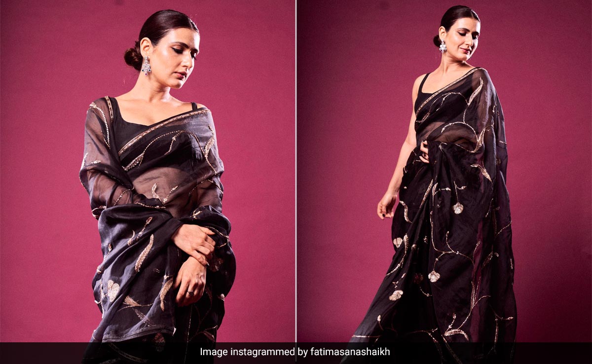 Fatima Sana Shaikh's Black And Gold <i>Saree</i> Proves Why Classics Truly Are Timeless