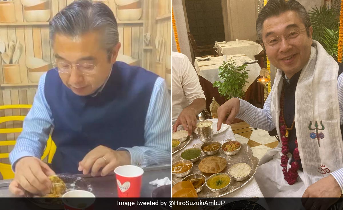 Video: Japan Ambassador Enjoys Gol Gappas, Banarsi Thali In Varanasi