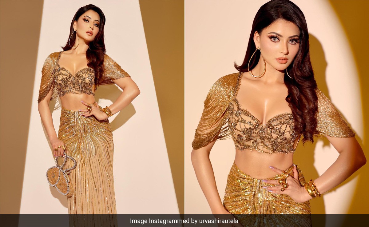 Nothing Glitters Like Gold Brighter Than Urvashi Rautela In A Golden Co-ord Set