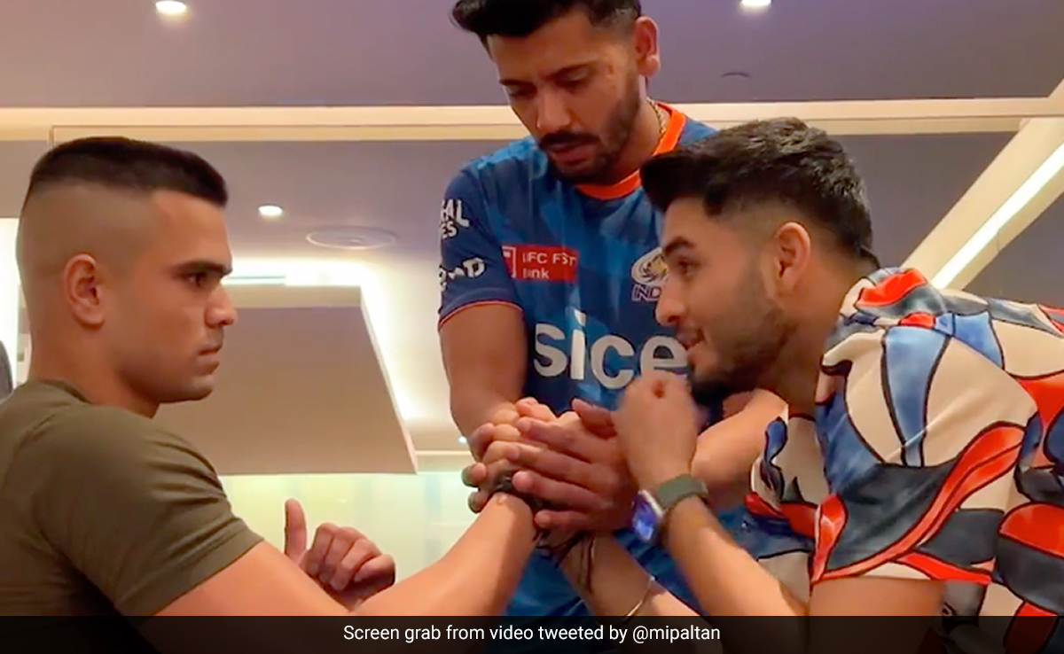Watch: Arjun Tendulkar Arm-Wrestles In Training Ahead Of Crucial IPL 2023 Clash