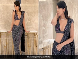 Sonal Chauhan's Black <i>Saree</i> Covered In Sequins Will Make You Go Dancing Sonal Chauhan's Black <i>Saree</i> Covered In Sequins Will Make You Go Dancing