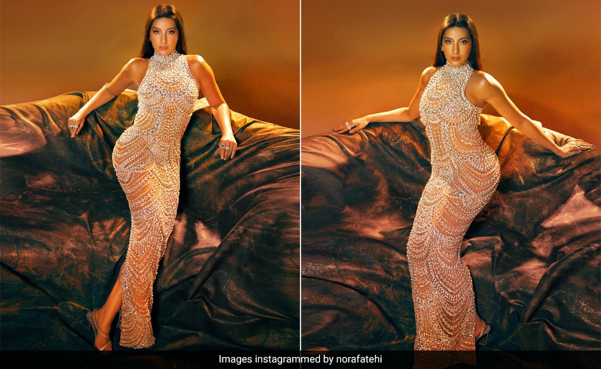 Diamonds Shine Slightly Less Than Nora Fatehi In A Bejewelled Silver Gown