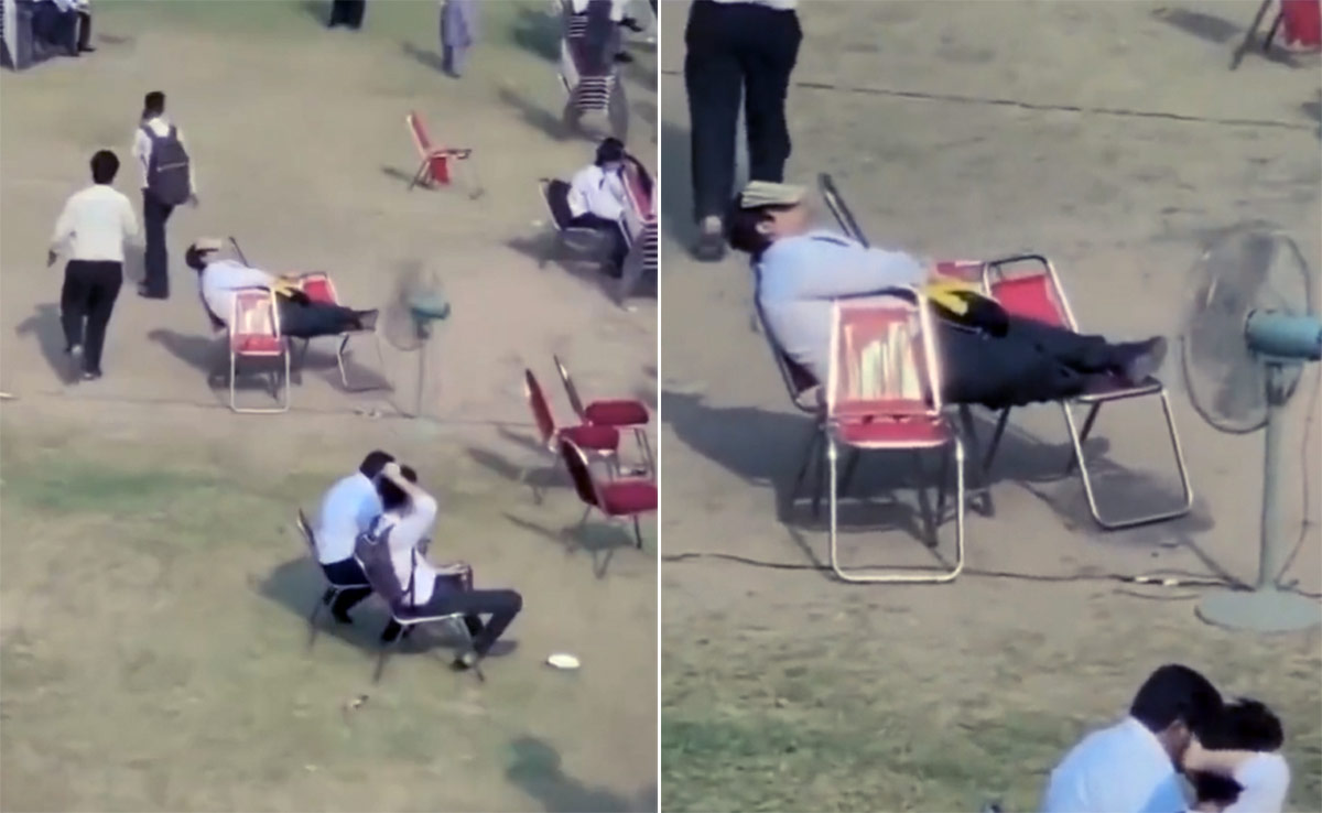 चिलचिलाती गर्मी में कुर्सियों को पलंग बनाया और फिर घोड़े बेचकर सो गया लड़का, लोग बोले- ऐश तो इन्हीं की है