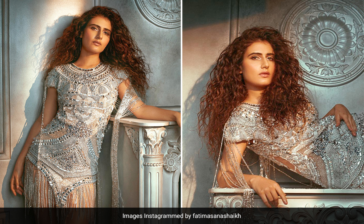 Fatima Sana Shaikhs "Femme Energy" In A Silver Chain Embellished Dress Outshines All The Glitz And Glam