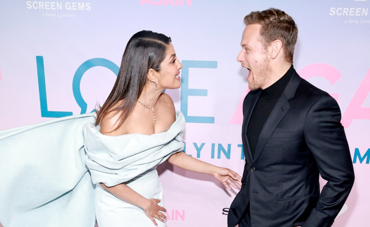 Priyanka Chopra And Sam Heughan At New York Screening Of <I>Love Again</i>