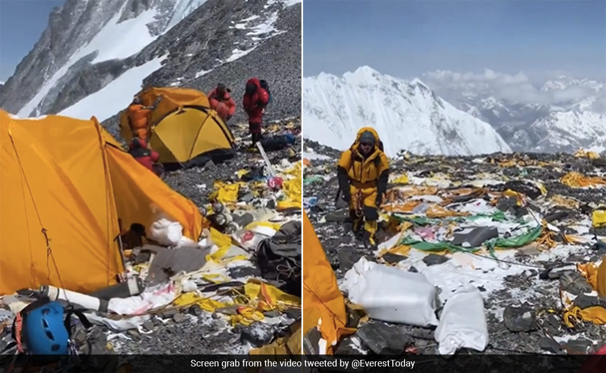 ''Heartbreaking'': Video Shows Shocking Amount Of Garbage Piling Up At Mount Everest Campsite
