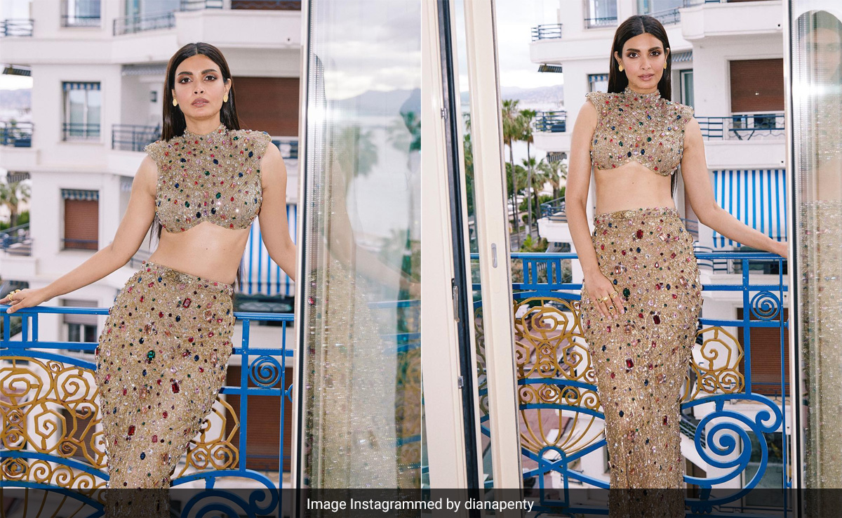 Cannes 2023: Diana Penty's Bejewelled Gold Co-Ords Are The Most Sparkly Sight On The Croisette