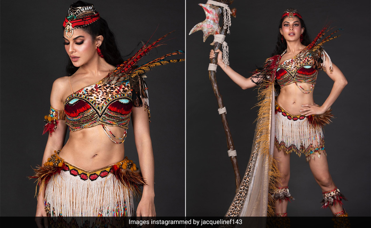 In Feathers, Beads And Animal Prints, Jacqueline Fernandez Shows Us What It's Like To Be Tribal Warrior Chic