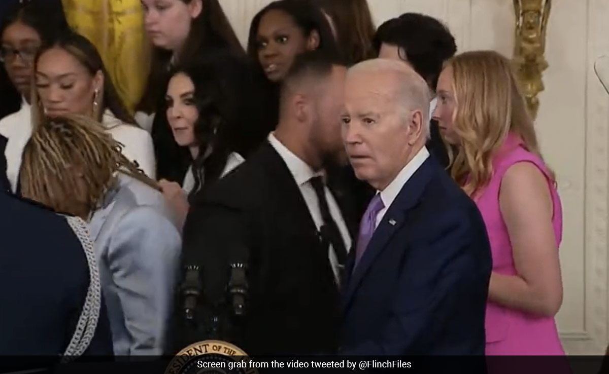 On Camera, Basketball Player Faints Onstage During Joe Biden's White House Speech