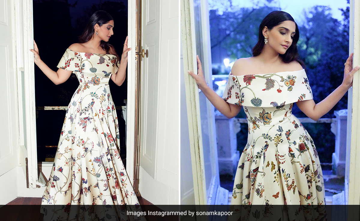 Sonam Kapoor's Ivory Gown With An India Touch Gives Us The Best Of Both Worlds