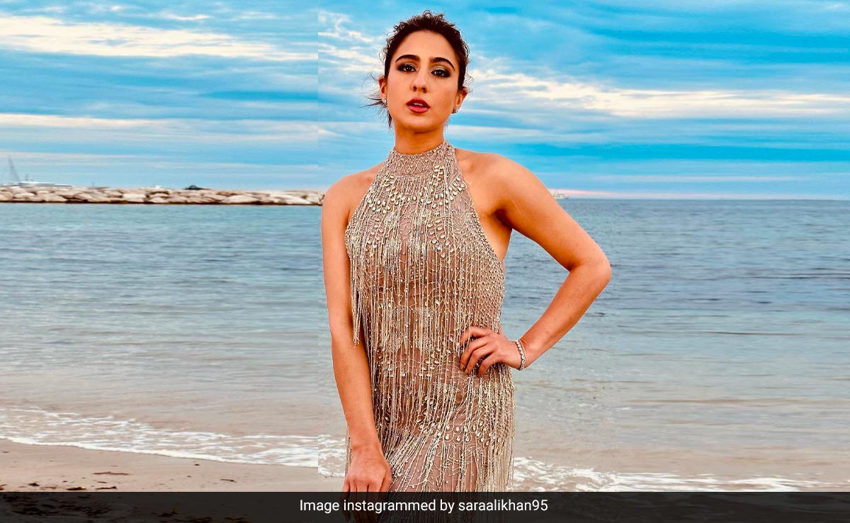 Cannes 2023: Sara Ali Khan "Nearly Swam" But Decided To Post A Rhyme For Her Bling OOTD Instead