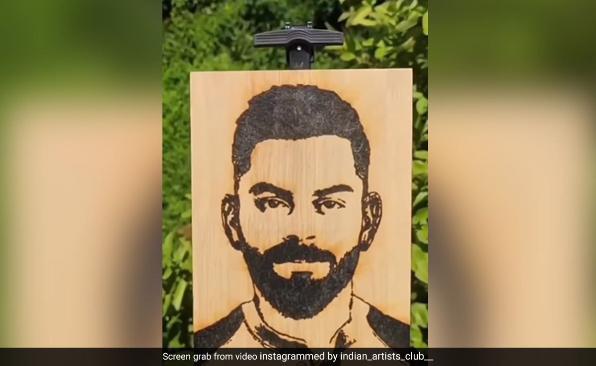 Watch: Artist Draws Virat Kohli's Portrait Using Unique Method, Internet Stunned