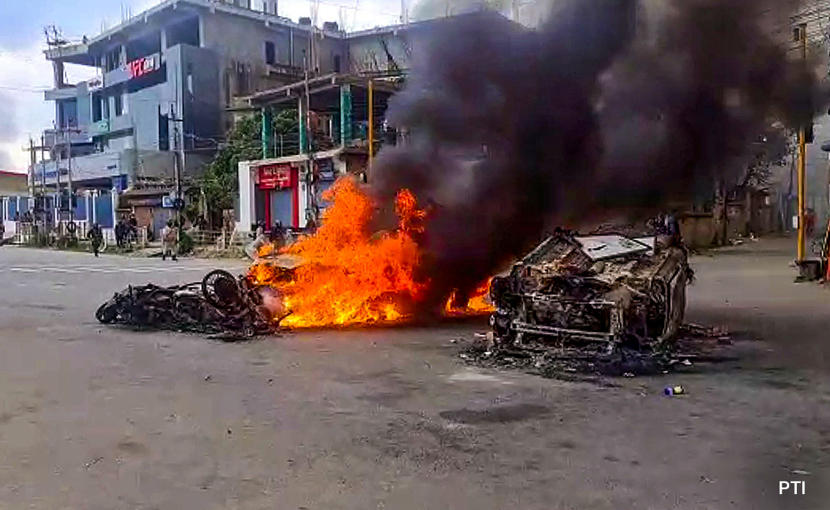 3 Paramilitary Personnel Allegedly Set Shop On Fire In Violence-Hit Manipur, Detained