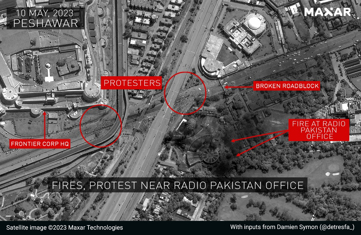 Satellite Images Show Massive Protests In Pak Over Imran Khan's Arrest