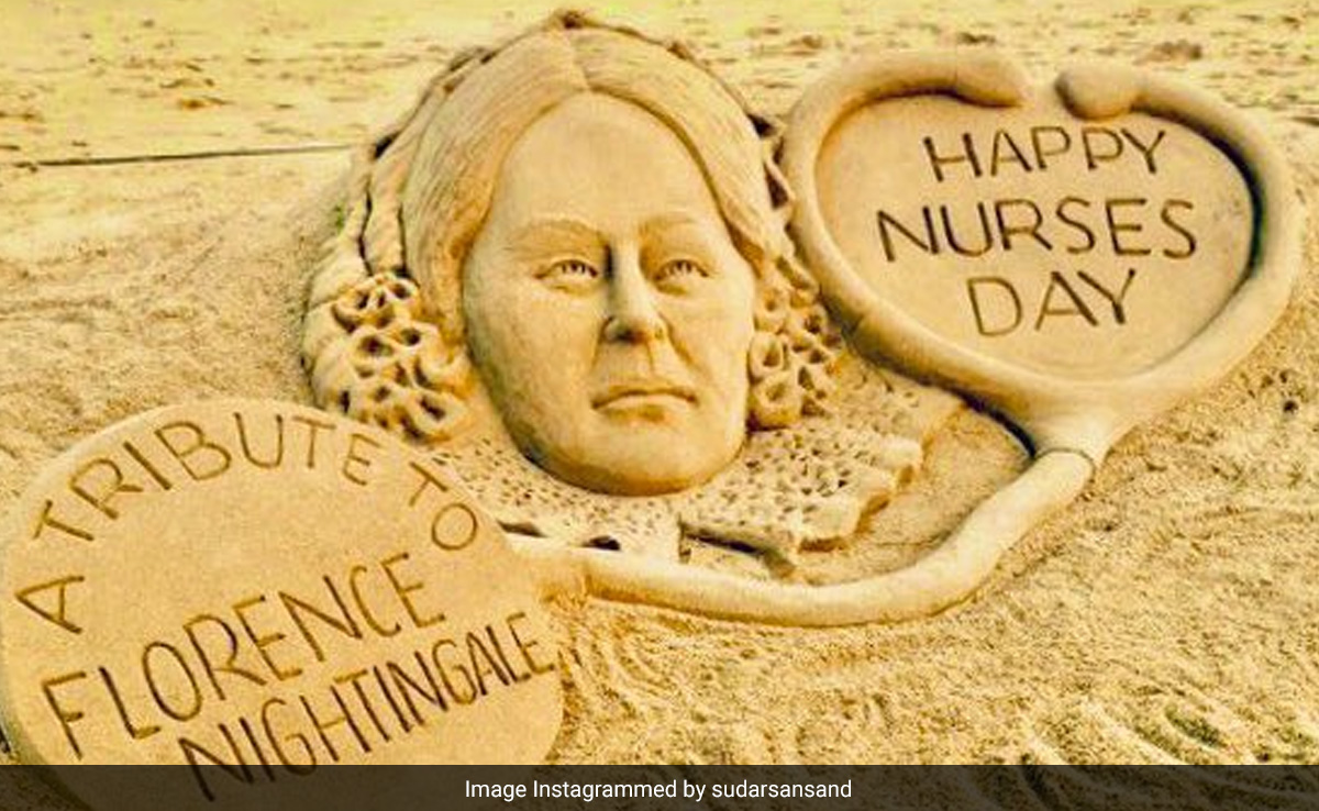 International Nurse Day 2023: Sudarsan Pattnaik's Creative Tribute To Florence Nightingale