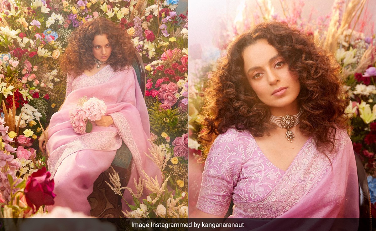 Kangana Ranaut's Rosy Pink <i>Saree</i> Makes Us Wish Spring Was All Days Of The Year