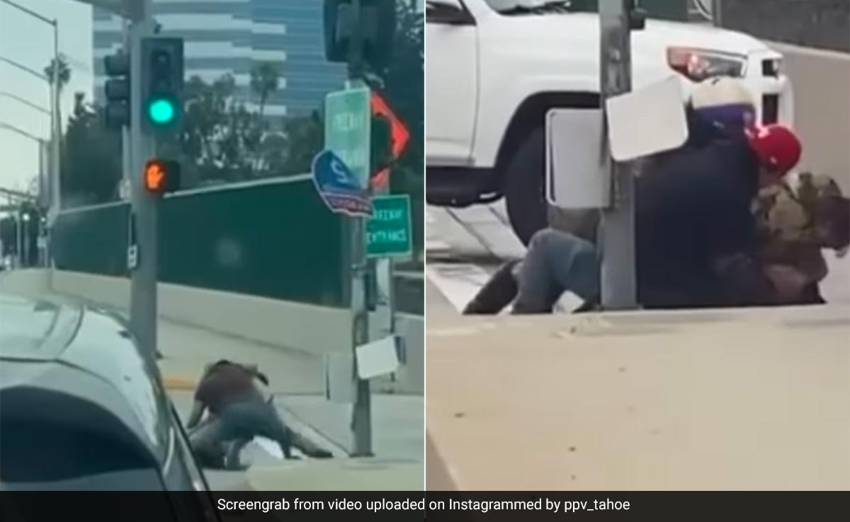 3 People Help Cop Being Attacked By Man Near The Highway