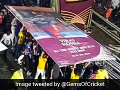 Virat Kohli To The Rescue! Giant Poster Saves Fans In IPL 2023 Final From Rain In Ahmedabad Virat Kohli To The Rescue! Giant Poster Saves Fans In IPL 2023 Final From Rain In Ahmedabad