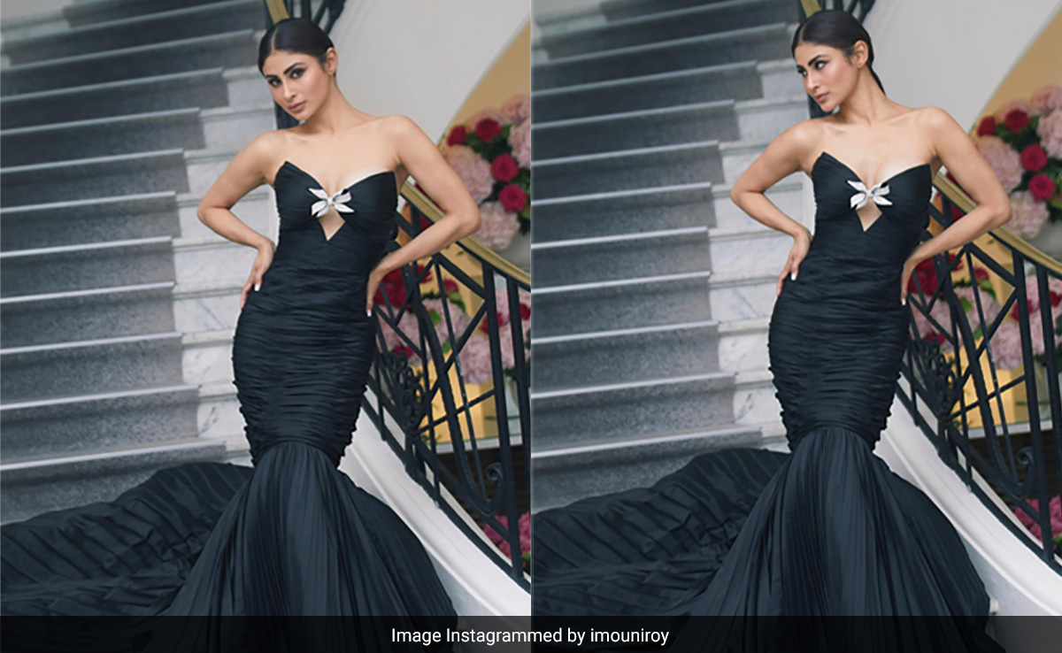 Cannes 2023: There's No Shortage Of French Glamour With Mouni Roy's Black Strapless Mermaid Gown