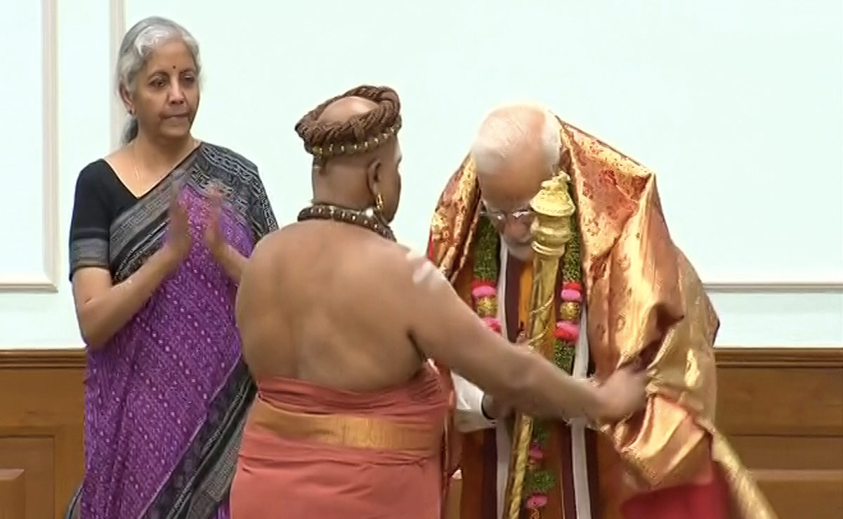 Tamil Nadu Seers Present Sceptre To PM Ahead Of New Parliament Opening