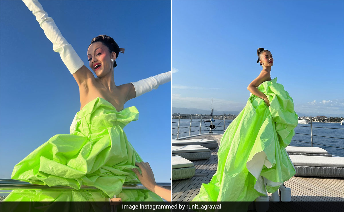 Cannes 2023: Natasha Poonawalla's Neon Green Ruffled Gown Is Loaded With Drama