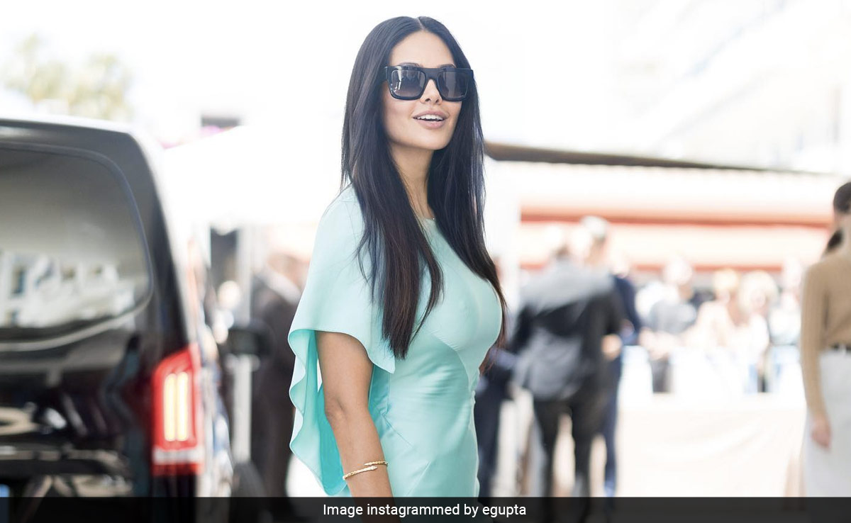Cannes 2023: Esha Gupta's "Tiffany Blue" Fendi Dress Is Cannes Off-Duty Style At Its Finest