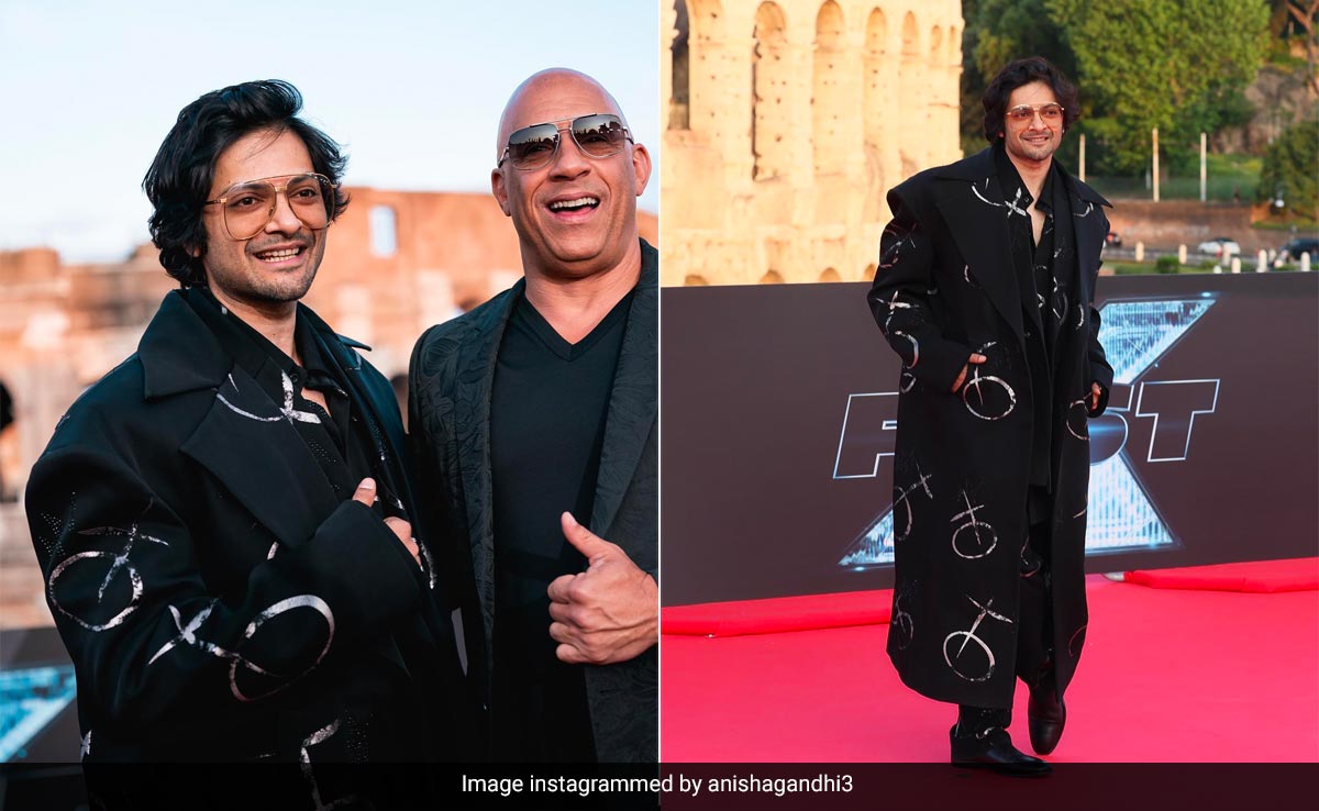 Ali Fazal In A Patterned Black Co-Ord Set Is Taking Italy By A Very Stylish Storm