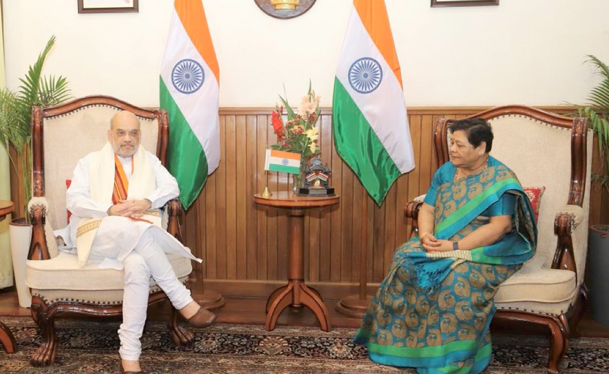 Amit Shah Meets Manipur Governor After Reviewing Situation In State