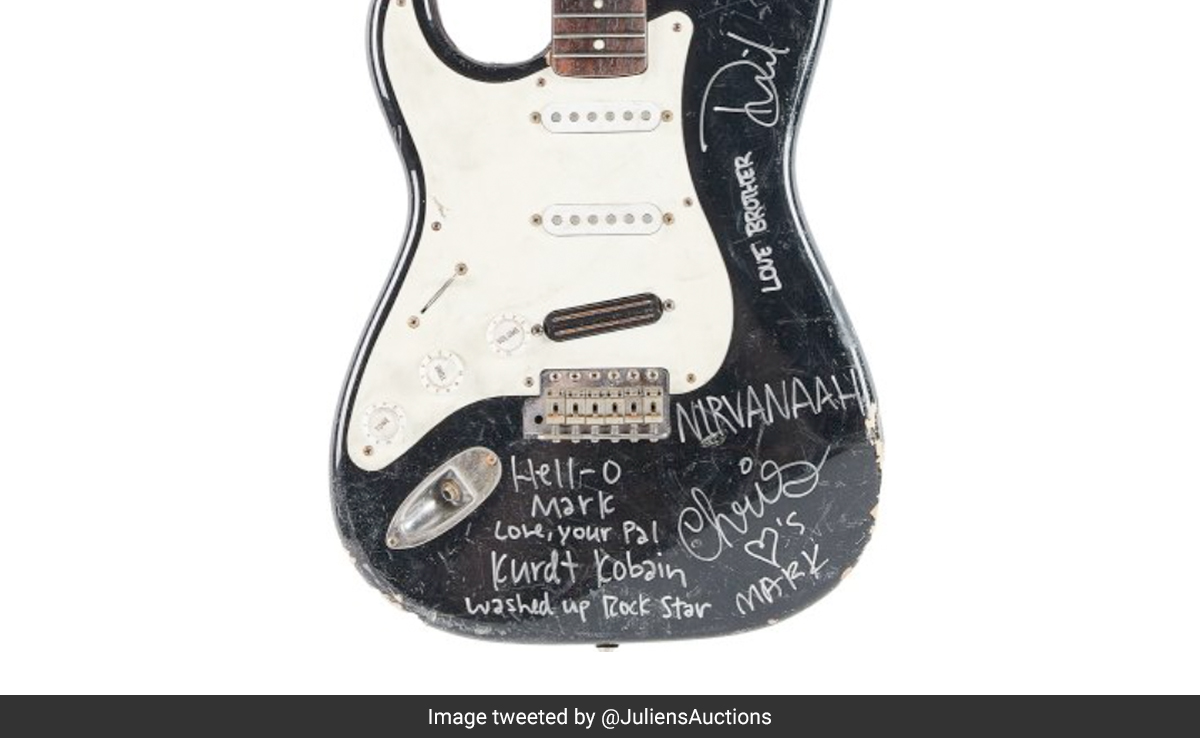 Guitar Smashed By Nirvana's Kurt Cobain Sells For Nearly Rs 5 Crore At Auction