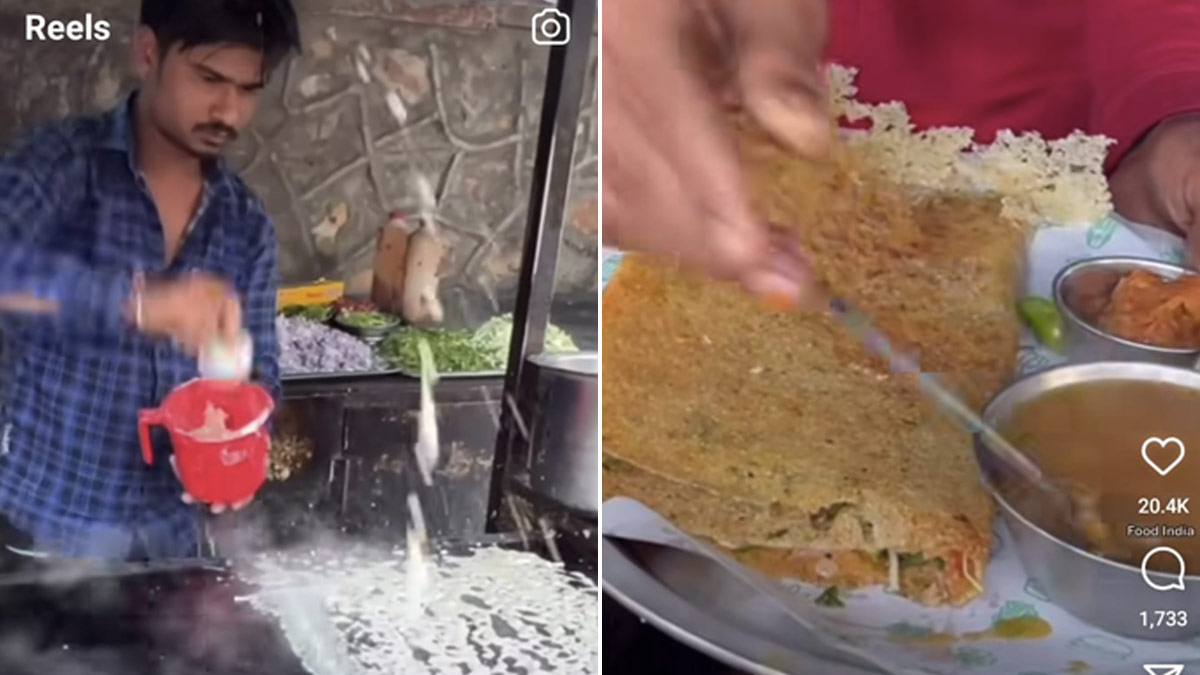 Viral Video: स्ट्रीट फूड वेंडर का डोसा बनाने का ये तरीका हुआ वायरल, लोग बोलें - स्टाइल के चक्कर में सब बर्बाद कर दिया