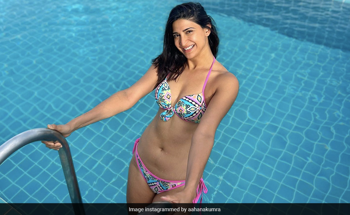 The Only Blues We're Accepting Are The Ones Aahana Kumra Is Serving In A Printed Bikini