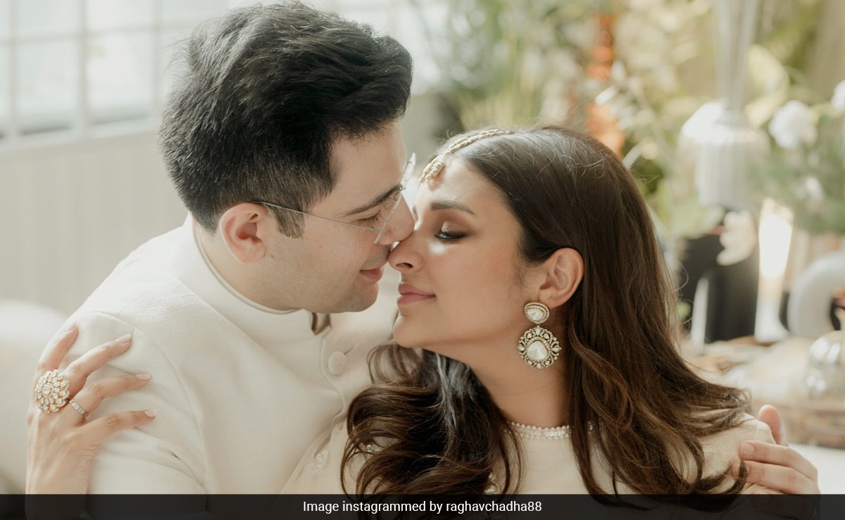 Pics: Inside Parineeti Chopra And Raghav Chadha's Intimate Engagement