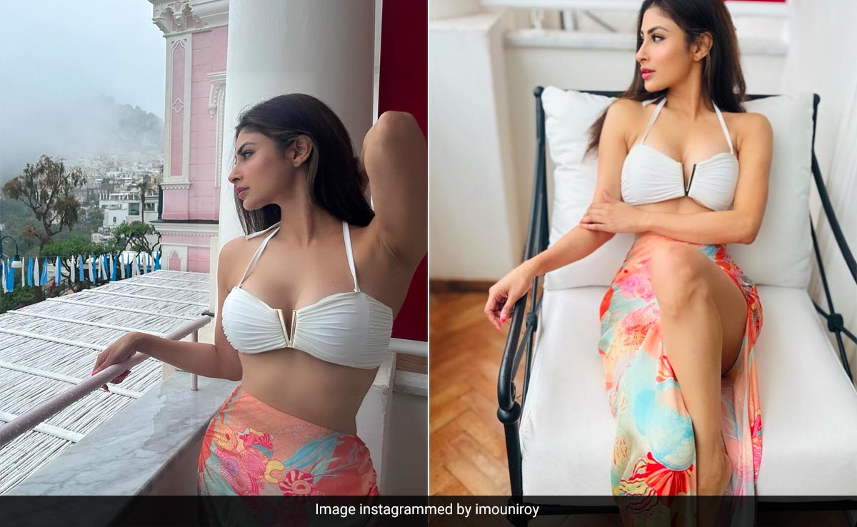Mouni Roy's Italian Vacation Style Only Gets More Stunning In A White Bralette And Printed Skirt