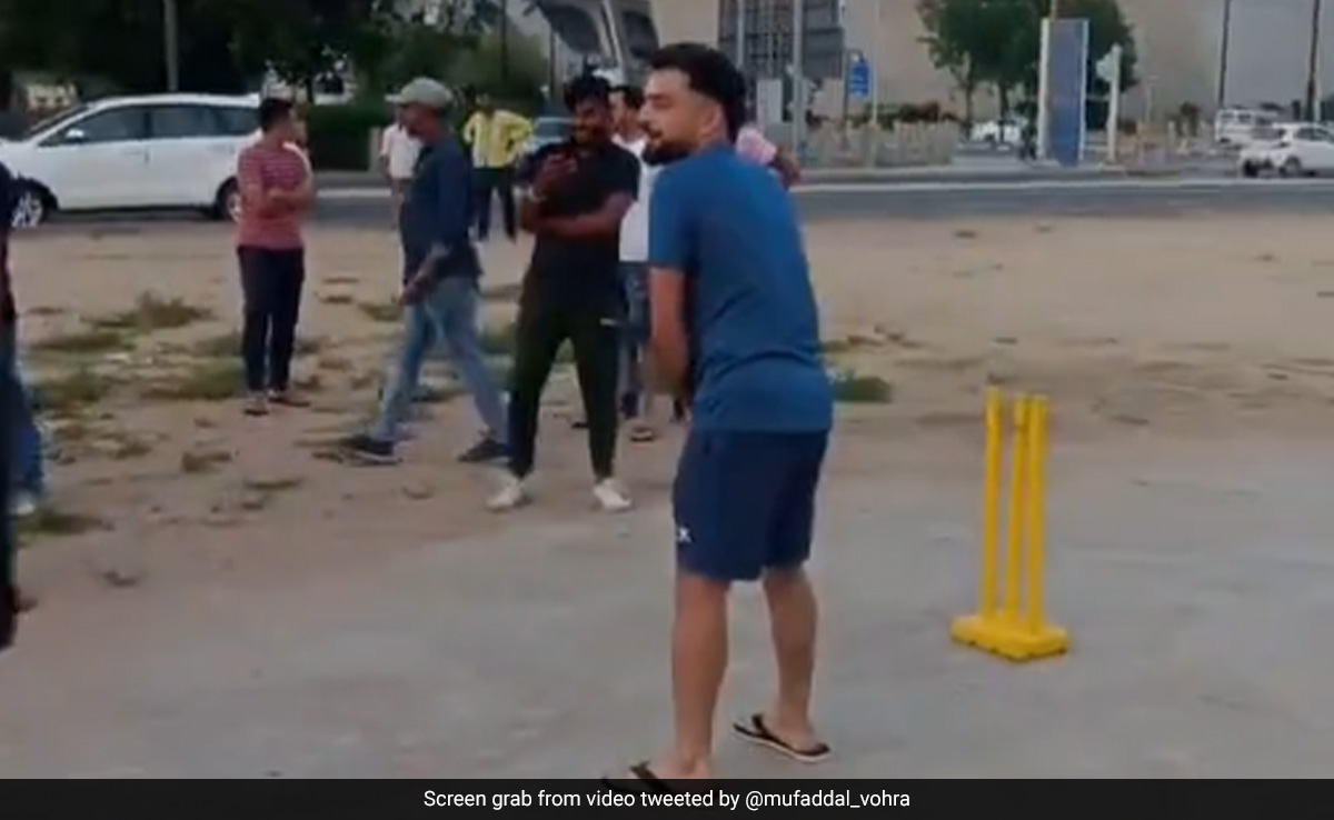 Watch: Afghanistan Cricketer Rashid Khan Plays Gully Cricket With Indian Fans