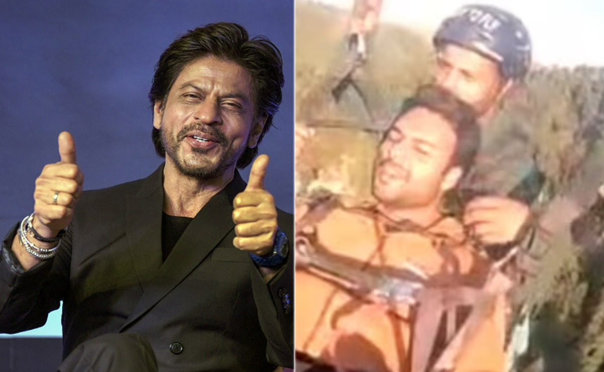 VIDEO: हवा में उड़ते हुए शाहरुख खान का गाना गाकर हुनर आजमा रहा था शख्स, तभी तेज हवाओं ने कर दिया खेल खराब