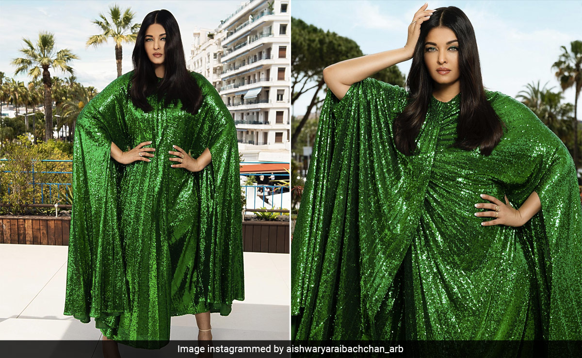 Cannes 2023: It's Raining Glitter And Aishwarya Rai In A Green Sequin Valentino Draped Dress Is The Reason Why