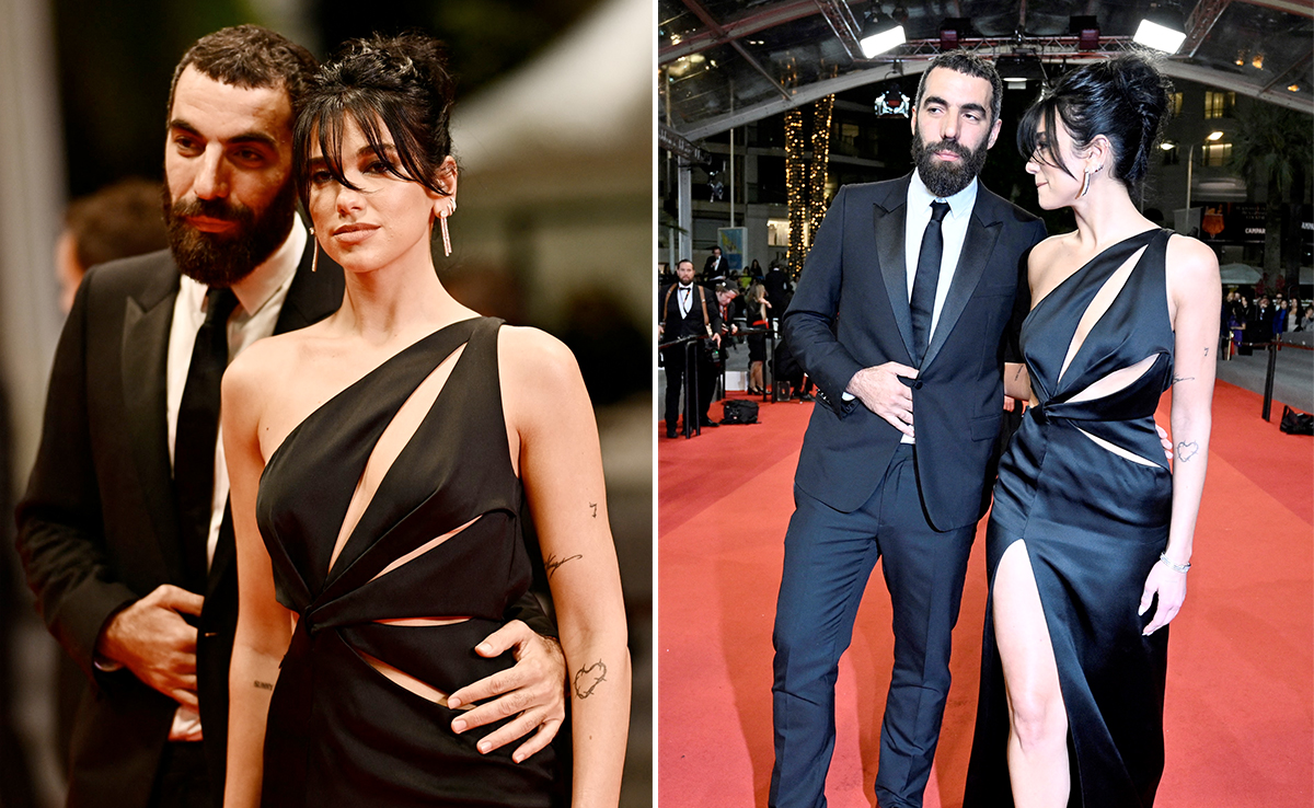 Dua Lipa Makes Her Cannes 2023 Red Carpet Debut In A Backless Black Gown With Cutouts, A Slit And Long Bangs