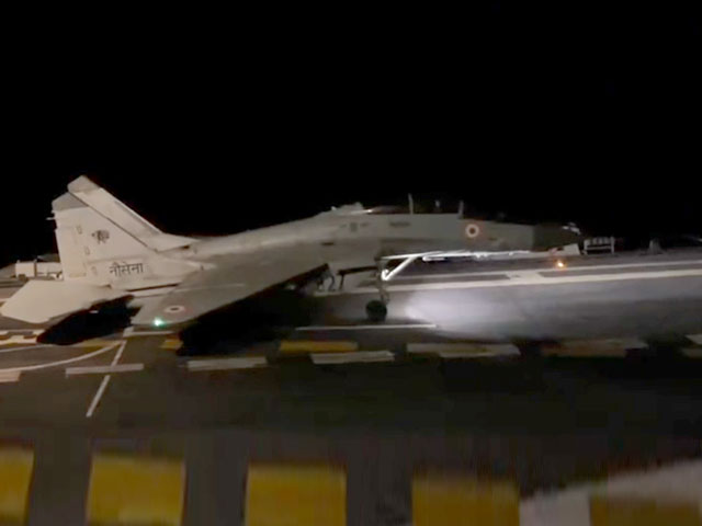 Video: MiG-29K Lands On India's Aircraft Carrier At Night For First Time